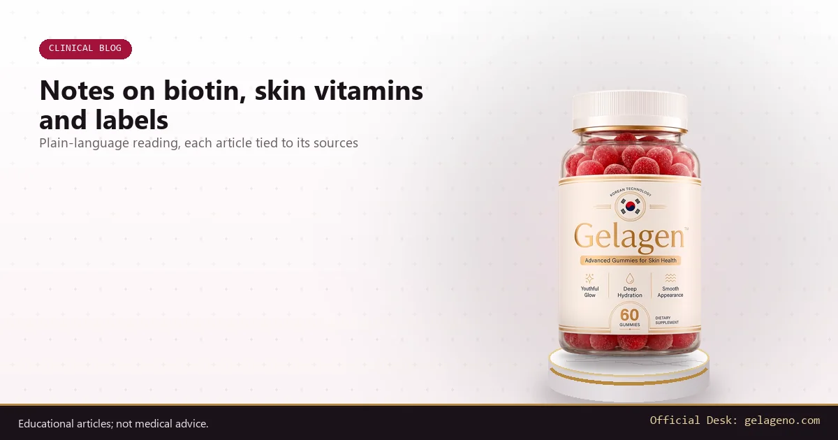 Gelagen bottle on a marble plinth with the clinical blog title